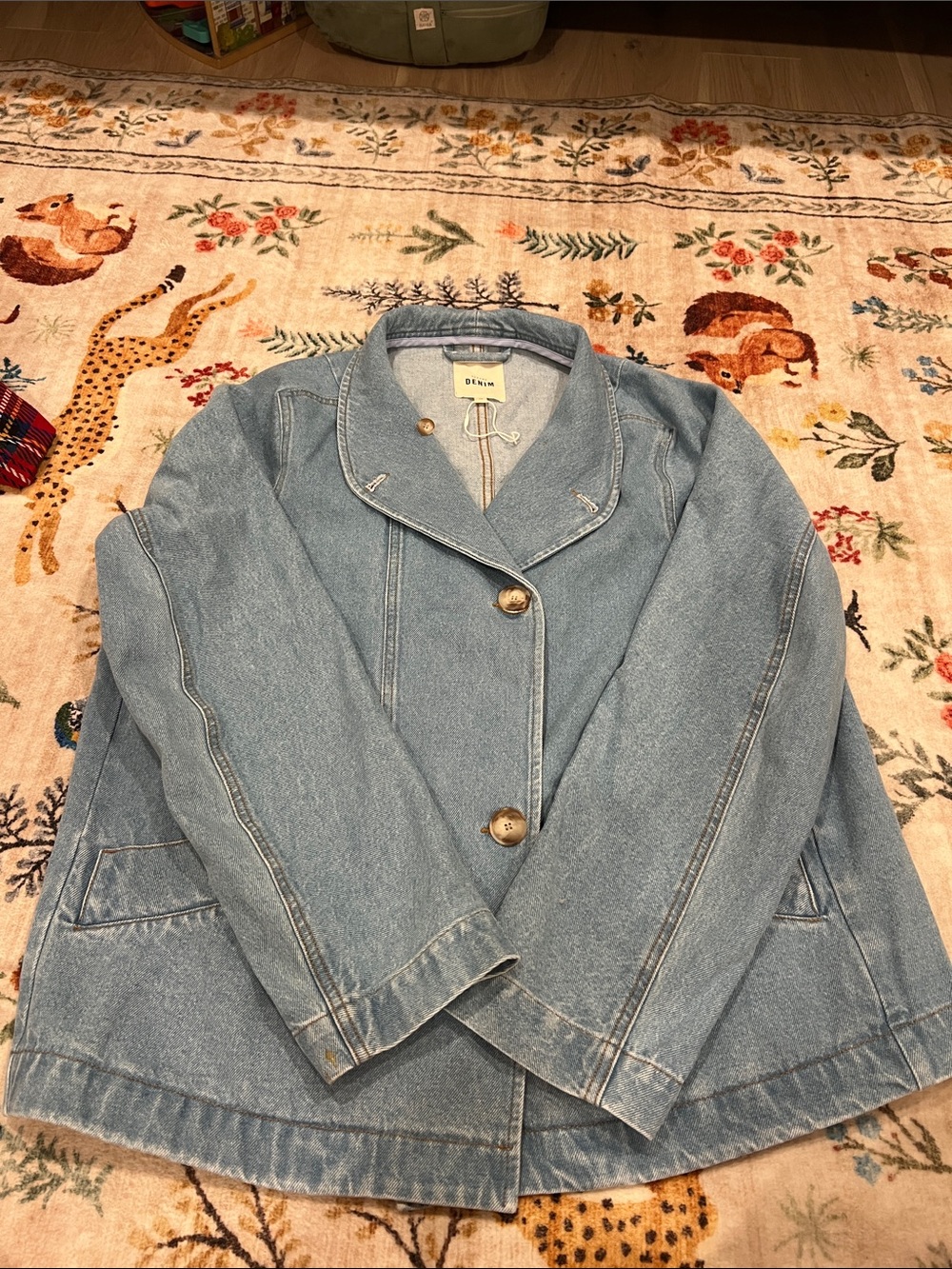 Sezane Light Blue Denim Jacket - Picture 2 of 4